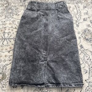 Vintage Chic 80s 90s Pencil Skirt Long Acid Stone Denim 9 USA Y2K Western Retro‎